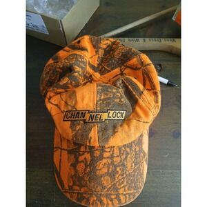 Channel Lock Orange Camo Realtree Style Baseball Cap Hat Adjustable Legend